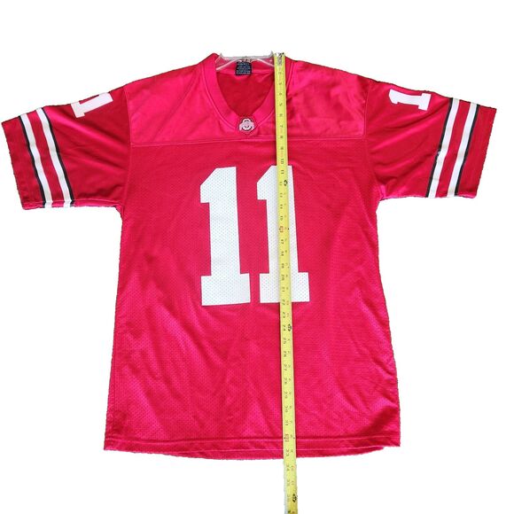 Mens Atlantis Ohio State Buckeyes OSU Football Team Jersey Red Sz M 100% Poly - Picture 6 of 11